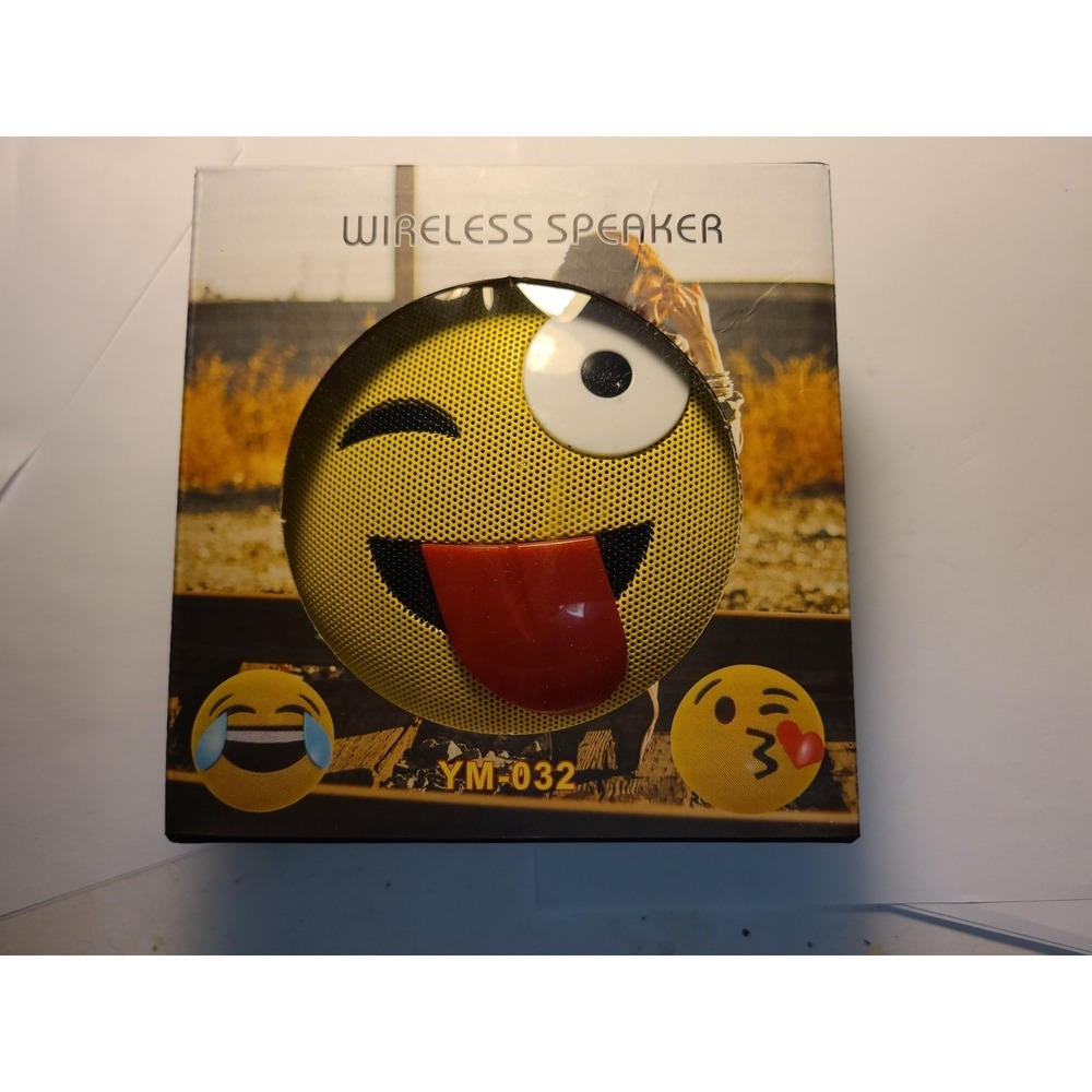 Discontinued Emoji Bluetooth Wireless Portable Speaker, Winking Face
